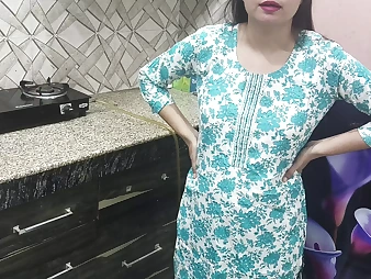 Step-mommy from India fucks her son-in-law-in-law in the kitchen like a pro