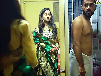 Desi Step Mother Pummels Wifey with Hard Boner while Witnessing FestVal