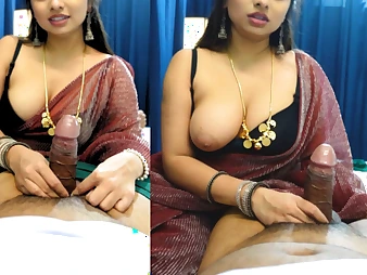 Super-hot Desi Aunty with Indian Huge Udders Sweat-soaked in arm-job madness