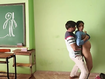 Steamy Indian pupil gets smashed rigid in jumble by franchised fellow