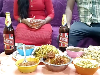Watch Mumbai Ashu's indian stepmom, ashu, pierce her hubby's mouth together with