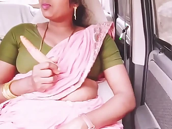 Oversexed Silk's Indian bhabi gets the brush cock-squeezing line cut poked space