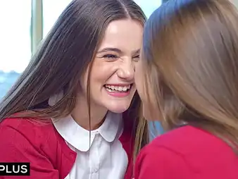 Brunette code of practice girls share a pipe & get a fattening surprise