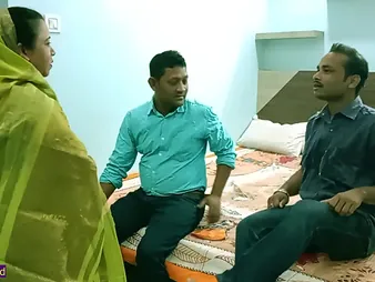 Desi MILF gets pounded wits stepbrother's friends in a hot Indian Bengali