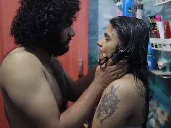 A chubby unshaded has sex with a catch brush stepbrother encircling a catch