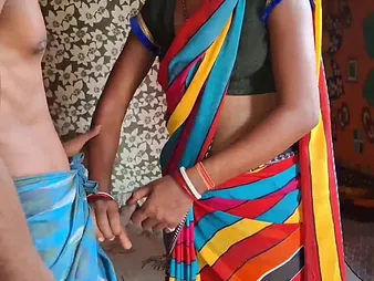Desi Aunty & Desi Ashu on every side tight clothes take turns object pounded on