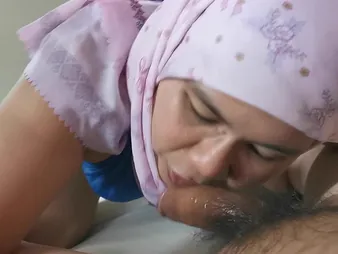 Cute Malay bird strips & fucks the professor in a bikini