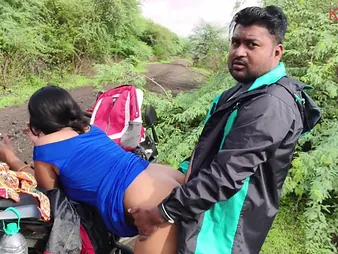 Kavita, hammer away Indian Desi hotty, loves a hot open-air farmyard more say no